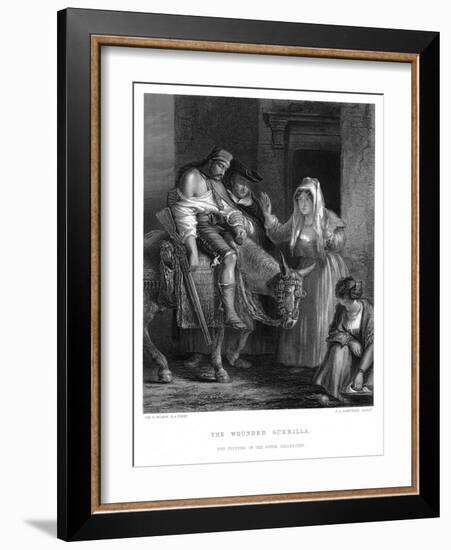 Spanish Guerilla Brought to Safety, Pensinular War, C1809 (C1840-189)-JC Armytage-Framed Giclee Print