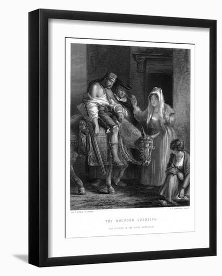 Spanish Guerilla Brought to Safety, Pensinular War, C1809 (C1840-189)-JC Armytage-Framed Giclee Print