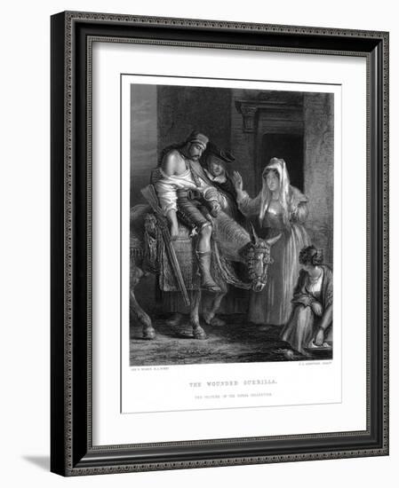 Spanish Guerilla Brought to Safety, Pensinular War, C1809 (C1840-189)-JC Armytage-Framed Giclee Print