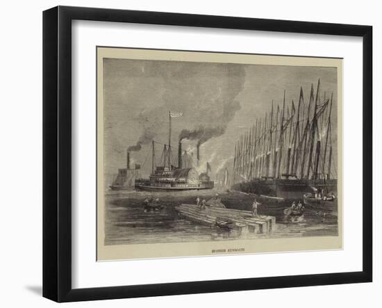 Spanish Gunboats-Walter William May-Framed Giclee Print