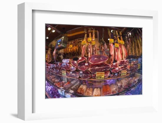 Spanish Ham for Sale in Covered Market, Las Ramblas, Barcelona, Catalunya, Spain, Europe-James Emmerson-Framed Photographic Print