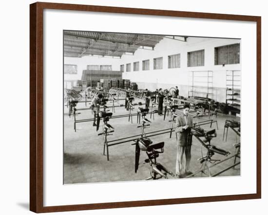 Spanish Industry, 1958. Moto Guzzi Hispania. Emtisa Factory. Assembly Section of Motorcycles.…-null-Framed Giclee Print