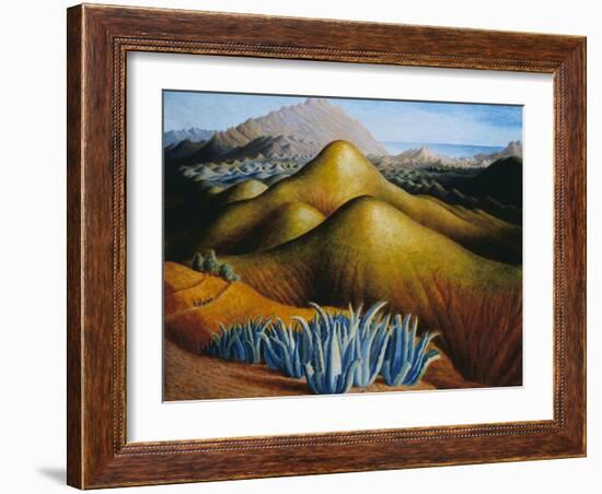 Spanish Landscape with Mountains-Dora Carrington-Framed Giclee Print