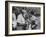 Spanish Matador Antonio Ordonez with Friend, Author Ernest Hemingway in Arena Before Bullfight-Loomis Dean-Framed Premium Photographic Print