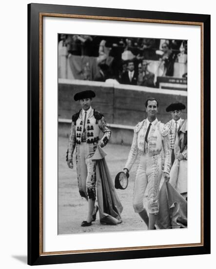 Spanish Matador Luis Miguel Dominguin During the Paseo of the Matadors at Beginning of Bullfight-Loomis Dean-Framed Premium Photographic Print