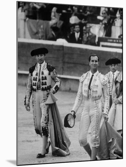 Spanish Matador Luis Miguel Dominguin During the Paseo of the Matadors at Beginning of Bullfight-Loomis Dean-Mounted Premium Photographic Print