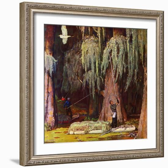 "Spanish Moss pickers," April 5, 1947-Mead Schaeffer-Framed Giclee Print