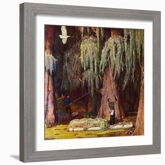 "Spanish Moss pickers," April 5, 1947-Mead Schaeffer-Framed Giclee Print