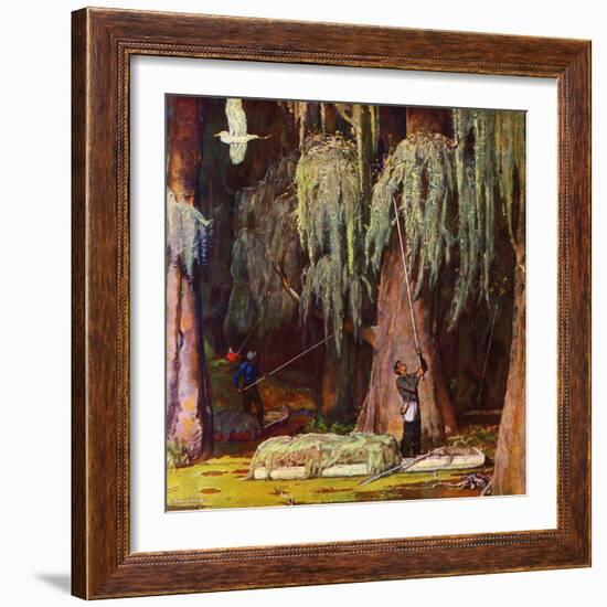 "Spanish Moss pickers," April 5, 1947-Mead Schaeffer-Framed Giclee Print