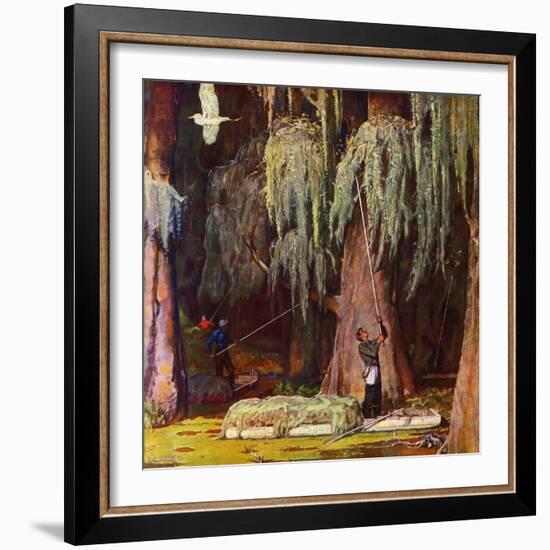 "Spanish Moss pickers," April 5, 1947-Mead Schaeffer-Framed Giclee Print