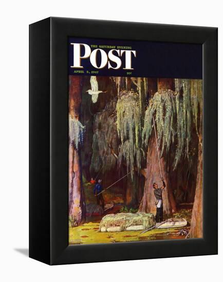 "Spanish Moss pickers," Saturday Evening Post Cover, April 5, 1947-Mead Schaeffer-Framed Premier Image Canvas