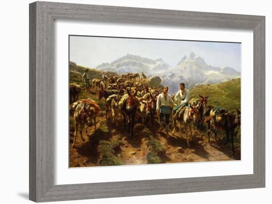 Spanish Muleteers Crossing the Pyrenees, 1857-Rosa Bonheur-Framed Giclee Print