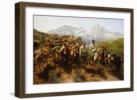 Spanish Muleteers Crossing the Pyrenees, 1857-Rosa Bonheur-Framed Giclee Print