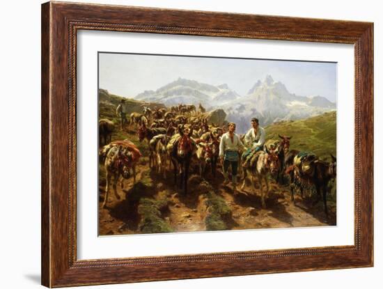 Spanish Muleteers Crossing the Pyrenees, 1857-Rosa Bonheur-Framed Giclee Print