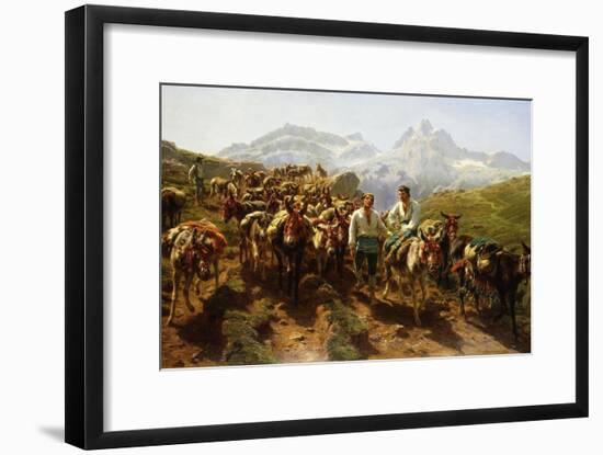 Spanish Muleteers Crossing the Pyrenees, 1857-Rosa Bonheur-Framed Giclee Print