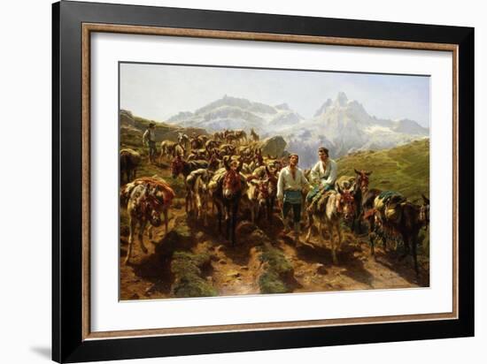 Spanish Muleteers Crossing the Pyrenees, 1857-Rosa Bonheur-Framed Giclee Print