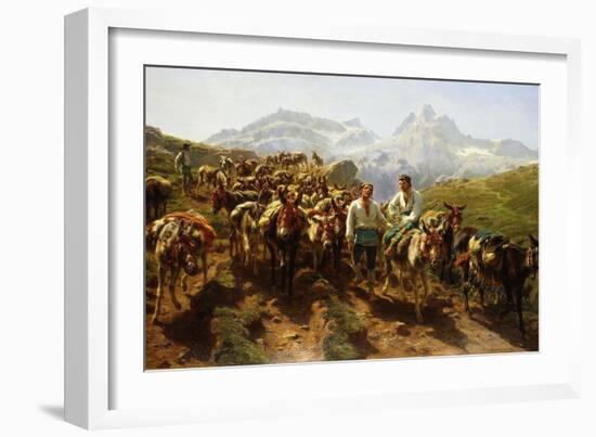 Spanish Muleteers Crossing the Pyrenees, 1857-Rosa Bonheur-Framed Giclee Print