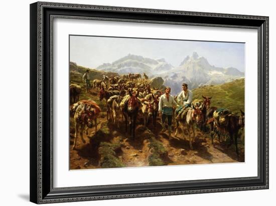 Spanish Muleteers Crossing the Pyrenees, 1857-Rosa Bonheur-Framed Giclee Print