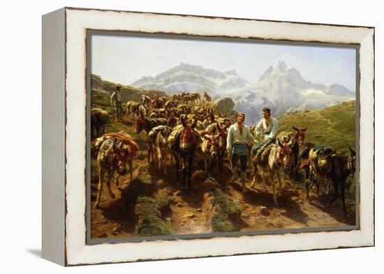 Spanish Muleteers Crossing the Pyrenees, 1857-Rosa Bonheur-Framed Premier Image Canvas