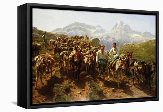 Spanish Muleteers Crossing the Pyrenees, 1857-Rosa Bonheur-Framed Premier Image Canvas