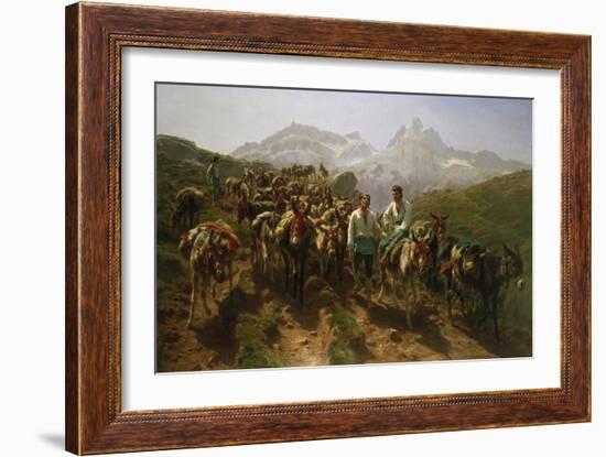 Spanish Muleteers Crossing the Pyrenees, 1857-Henry Thomas Alken-Framed Giclee Print