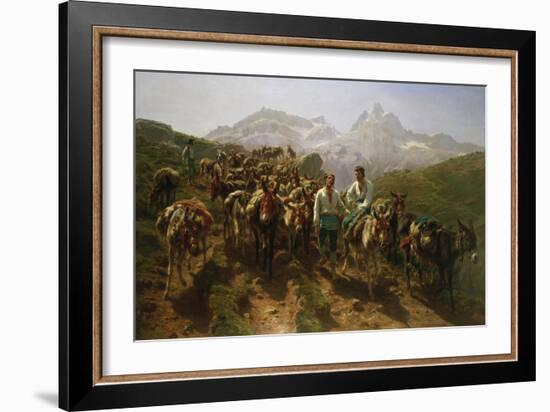 Spanish Muleteers Crossing the Pyrenees, 1857-Henry Thomas Alken-Framed Giclee Print