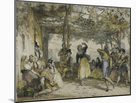 Spanish Peasants Dancing the Bolero, 1836-John Frederick Lewis-Mounted Giclee Print