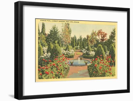 Spanish Pool, Lambert Gardens, Portland, Oregon-null-Framed Art Print