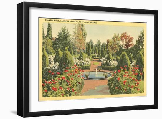 Spanish Pool, Lambert Gardens, Portland, Oregon-null-Framed Art Print