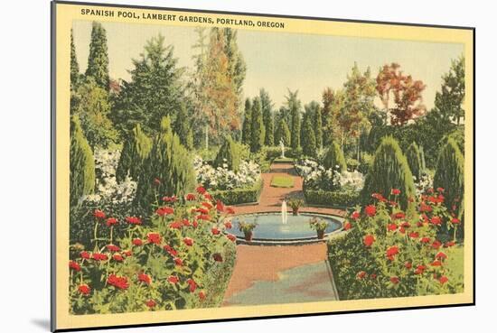 Spanish Pool, Lambert Gardens, Portland, Oregon-null-Mounted Art Print