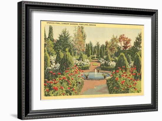 Spanish Pool, Lambert Gardens, Portland, Oregon-null-Framed Art Print