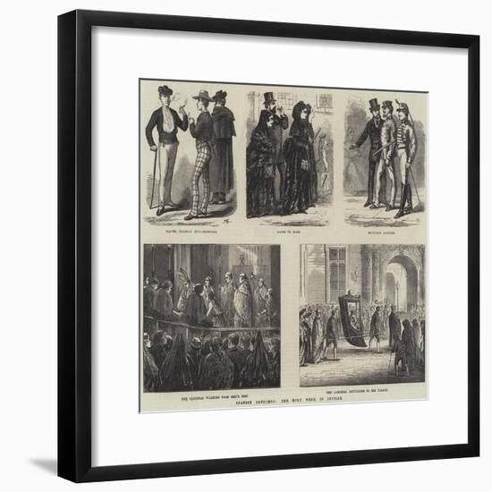 Spanish Sketches, the Holy Week in Seville-null-Framed Giclee Print