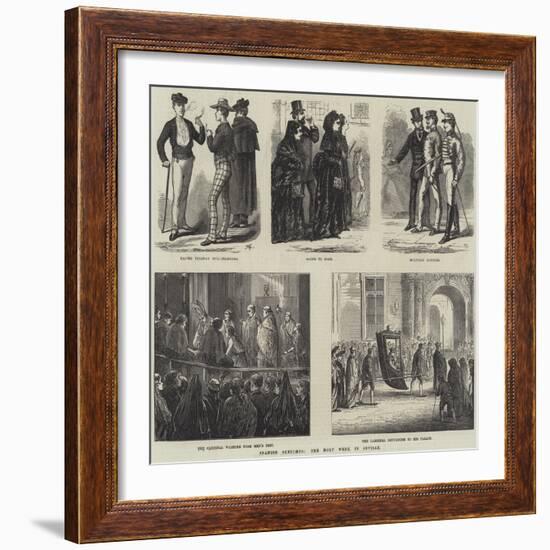 Spanish Sketches, the Holy Week in Seville-null-Framed Giclee Print