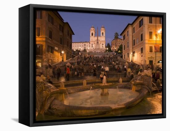 Spanish Steps and Trinita Dei Monti Church, Rome, Lazio, Italy, Europe-Angelo Cavalli-Framed Premier Image Canvas