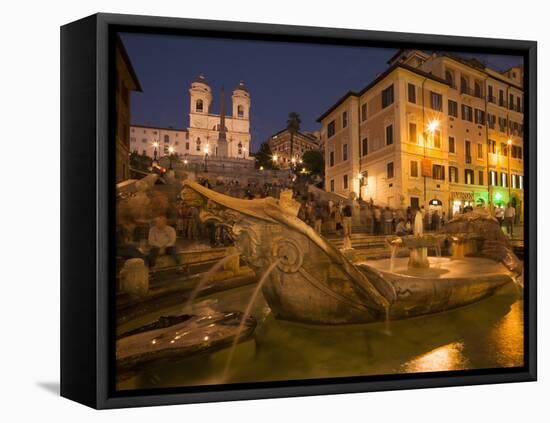 Spanish Steps and Trinita Dei Monti Church, Rome, Lazio, Italy, Europe-Angelo Cavalli-Framed Premier Image Canvas