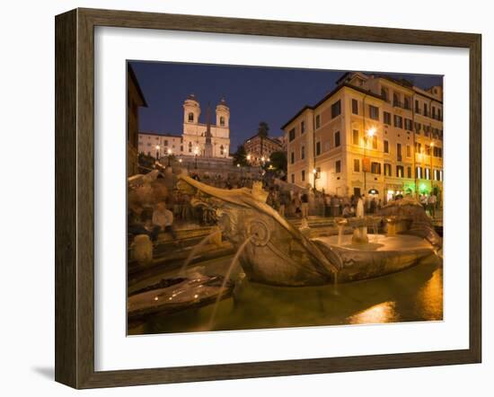 Spanish Steps and Trinita Dei Monti Church, Rome, Lazio, Italy, Europe-Angelo Cavalli-Framed Photographic Print