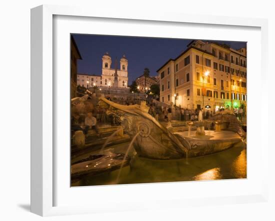 Spanish Steps and Trinita Dei Monti Church, Rome, Lazio, Italy, Europe-Angelo Cavalli-Framed Photographic Print