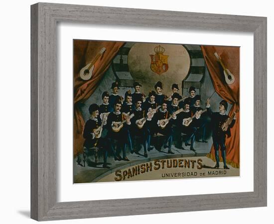 Spanish Students, University of Madrid'-American School-Framed Giclee Print