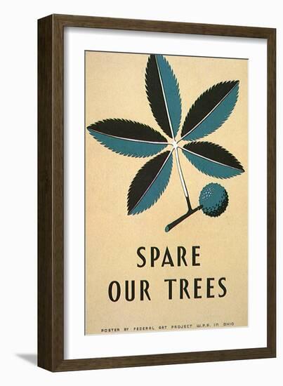 Spare Our Trees, WPA, c.1938-Stanley Thomas Clough-Framed Giclee Print