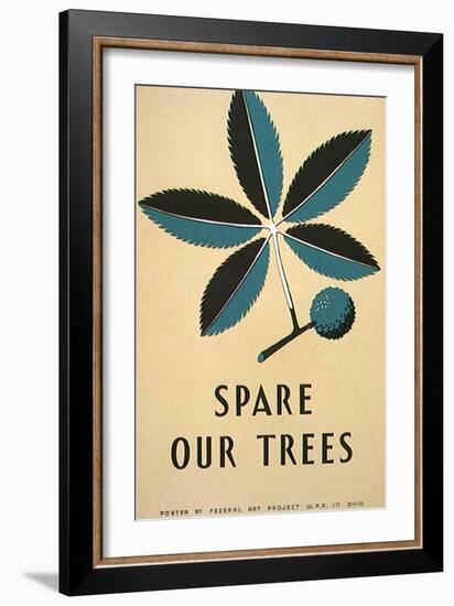 Spare Our Trees, WPA, c.1938-Stanley Thomas Clough-Framed Giclee Print