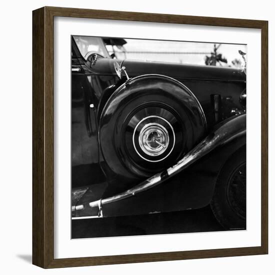 Spare Tire Stored on Side Fender of an Automobile-Walker Evans-Framed Photographic Print