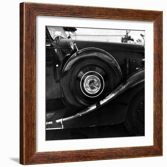 Spare Tire Stored on Side Fender of an Automobile-Walker Evans-Framed Photographic Print