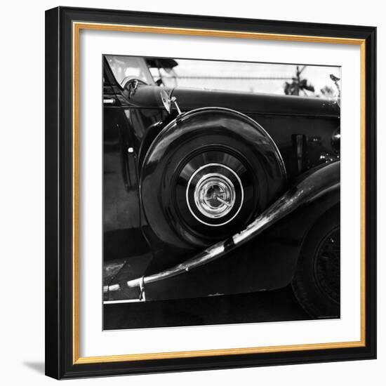 Spare Tire Stored on Side Fender of an Automobile-Walker Evans-Framed Photographic Print