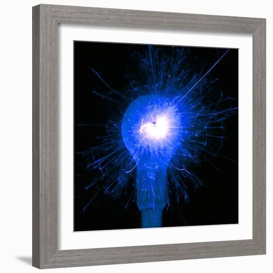 Sparking Light Bulb-Victor De Schwanberg-Framed Premium Photographic Print