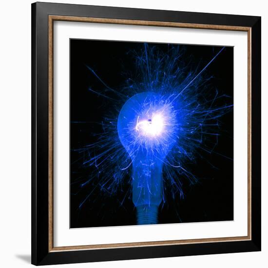 Sparking Light Bulb-Victor De Schwanberg-Framed Premium Photographic Print