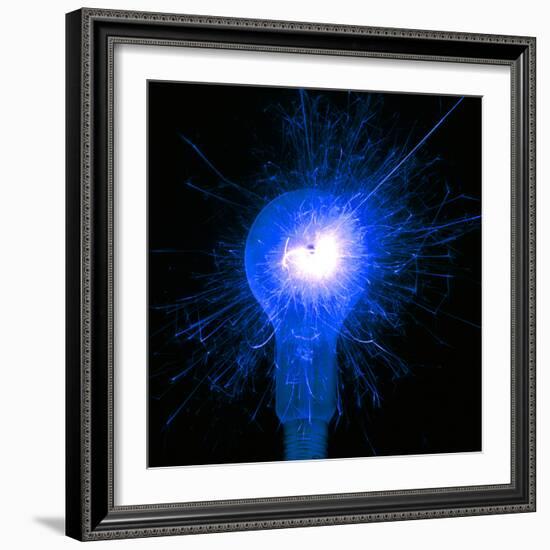 Sparking Light Bulb-Victor De Schwanberg-Framed Premium Photographic Print