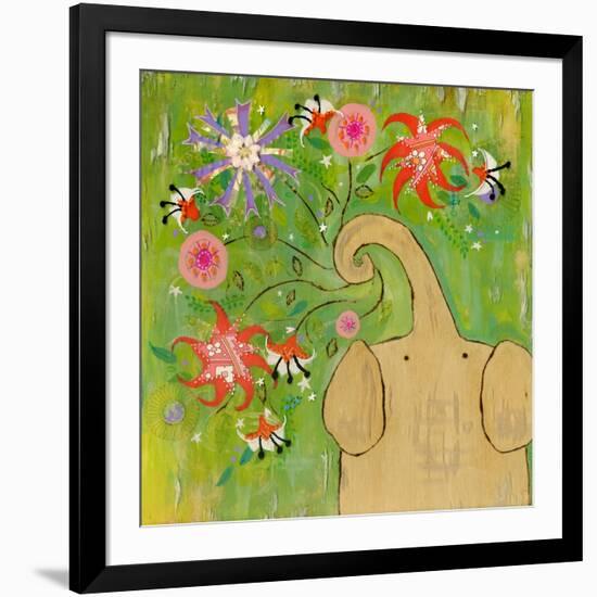 Sparkler Bouquet Elephant-Wyanne-Framed Premium Giclee Print