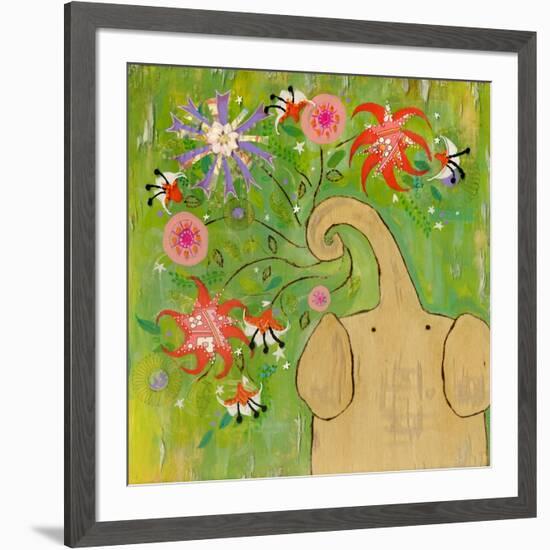 Sparkler Bouquet Elephant-Wyanne-Framed Premium Giclee Print