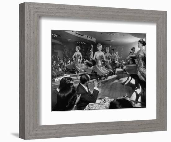 Sparkling Girls Dancing on Stage During the Las Vegas Nightlife Boom-Loomis Dean-Framed Photographic Print