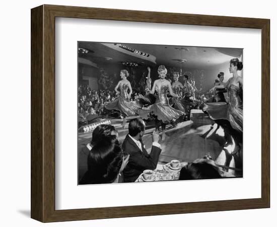 Sparkling Girls Dancing on Stage During the Las Vegas Nightlife Boom-Loomis Dean-Framed Photographic Print
